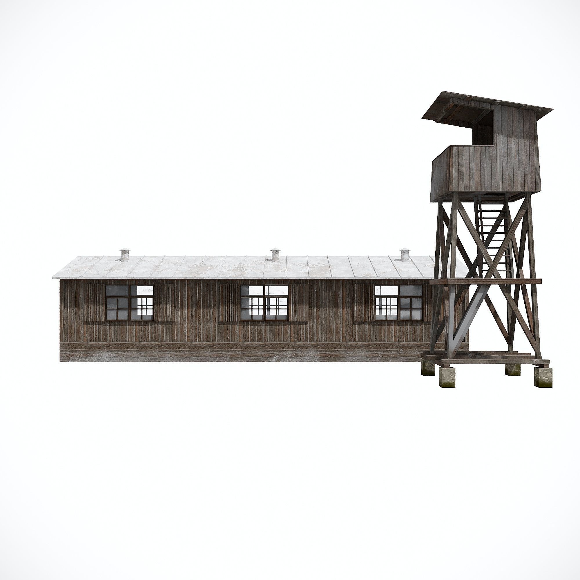 Military Watchtower Pack Low-poly 3D model Low-poly 3D model_7