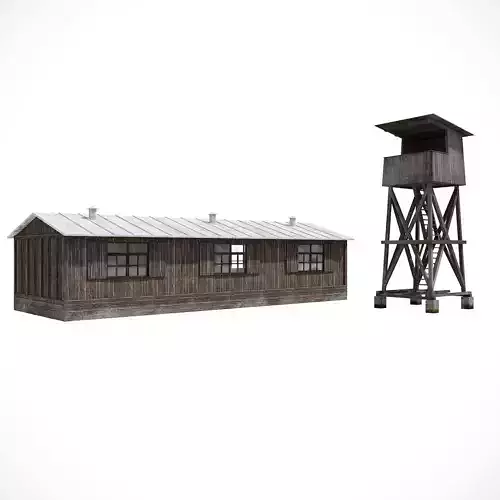 Military Watchtower Pack Low-poly 3D model