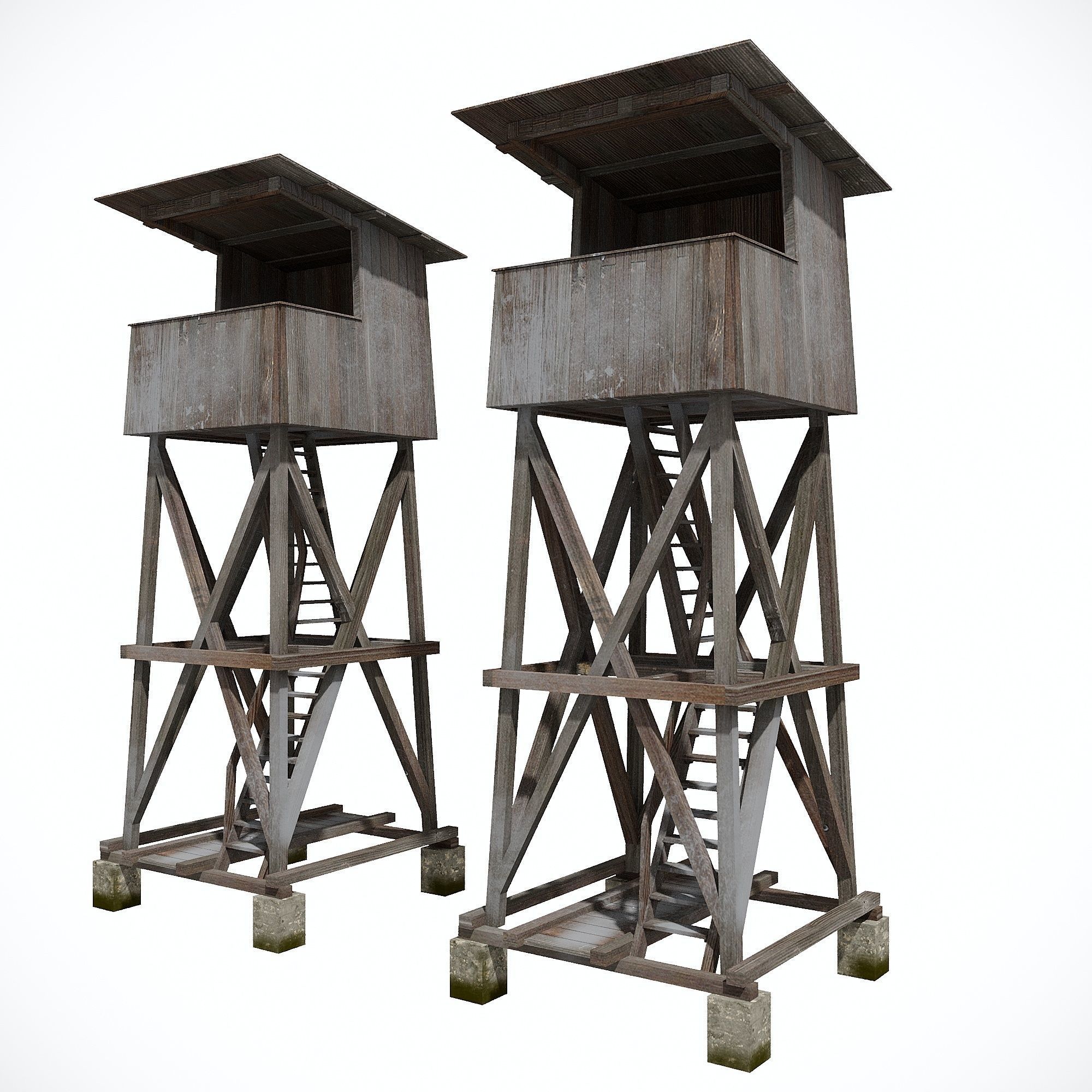 Military Watchtower Pack Low-poly 3D model Low-poly 3D model_15