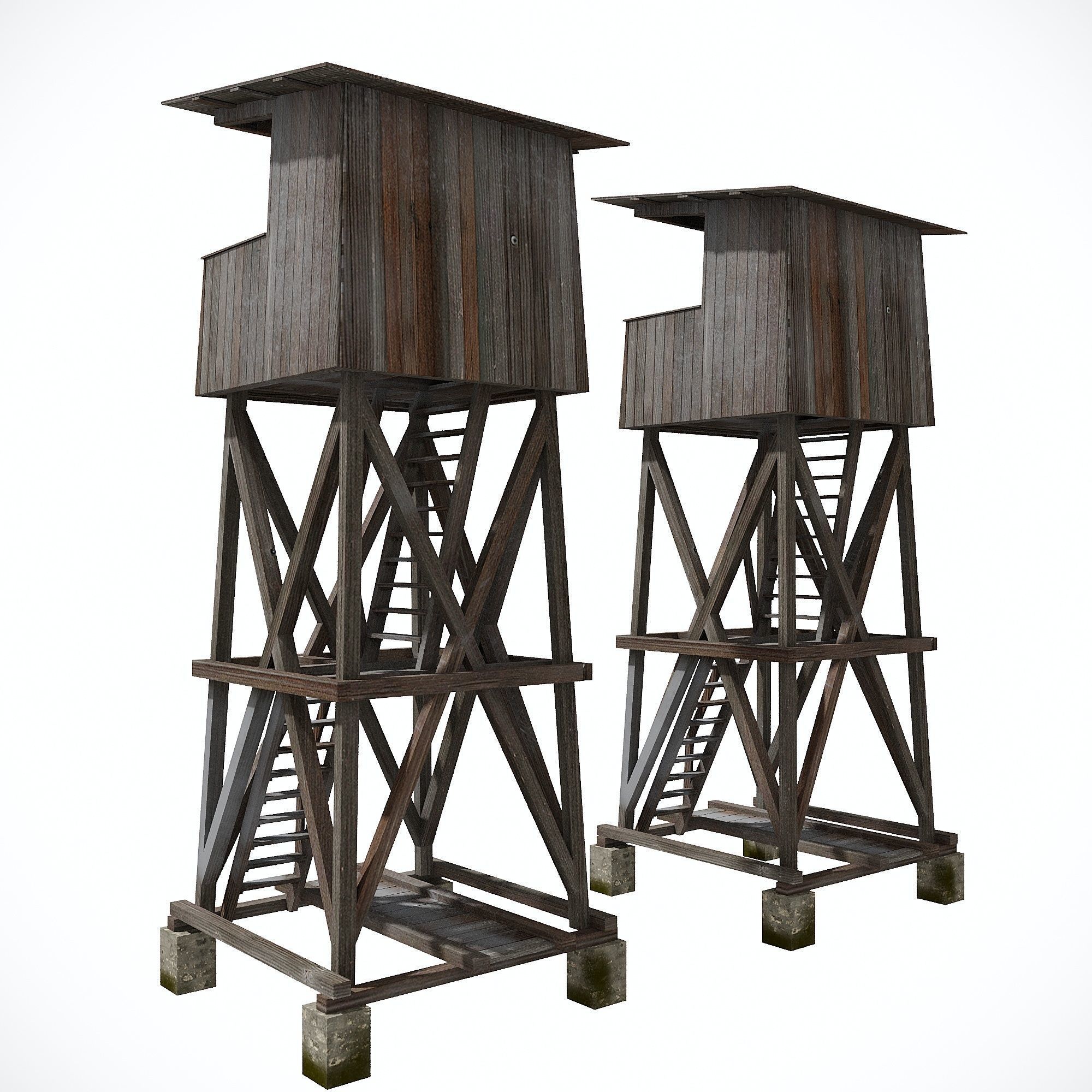 Military Watchtower Pack Low-poly 3D model Low-poly 3D model_17