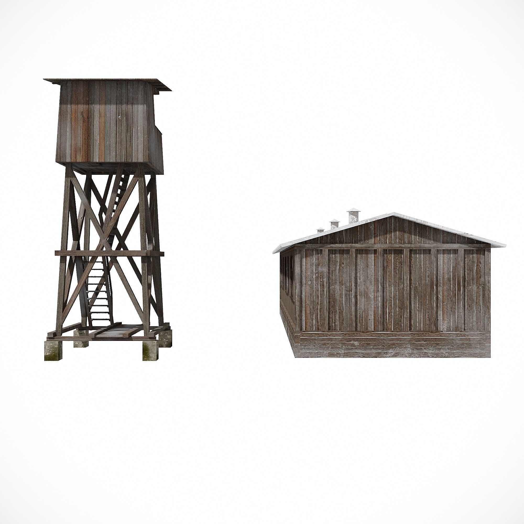 Military Watchtower Pack Low-poly 3D model Low-poly 3D model_10