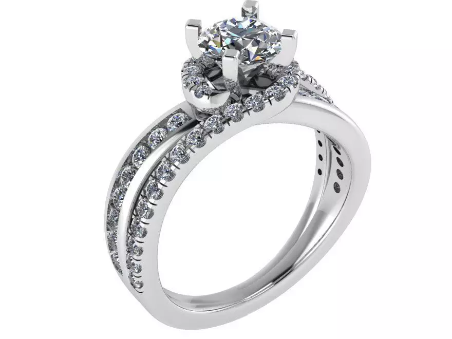 2-Row Diamond ring 2530 3D print model 3D print model