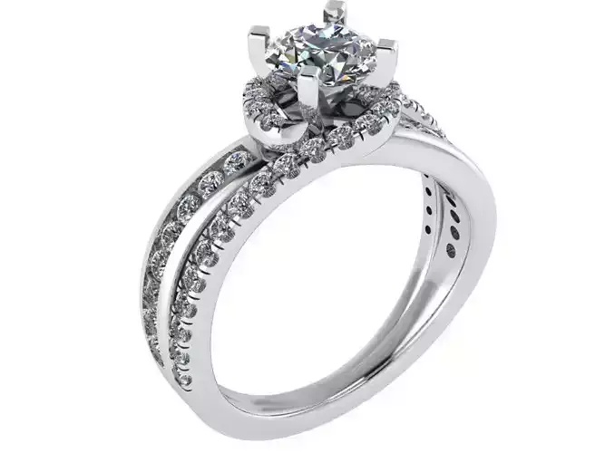 2-Row Diamond ring 2530 3D print model