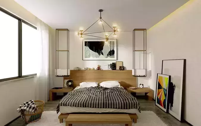 Bed room interior 
