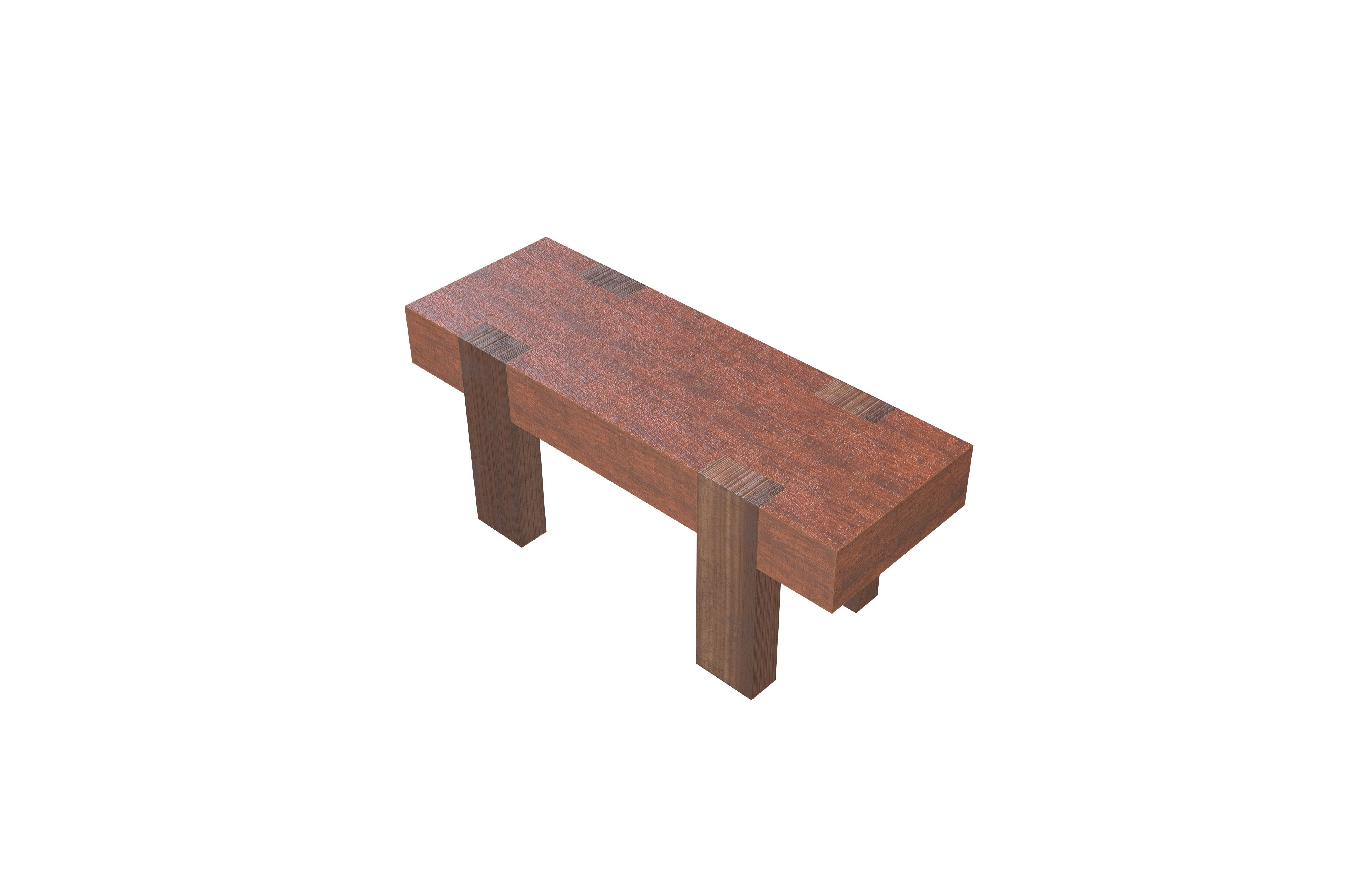 Modern Outdoor Bench v1 002 Low-poly 3D model_3