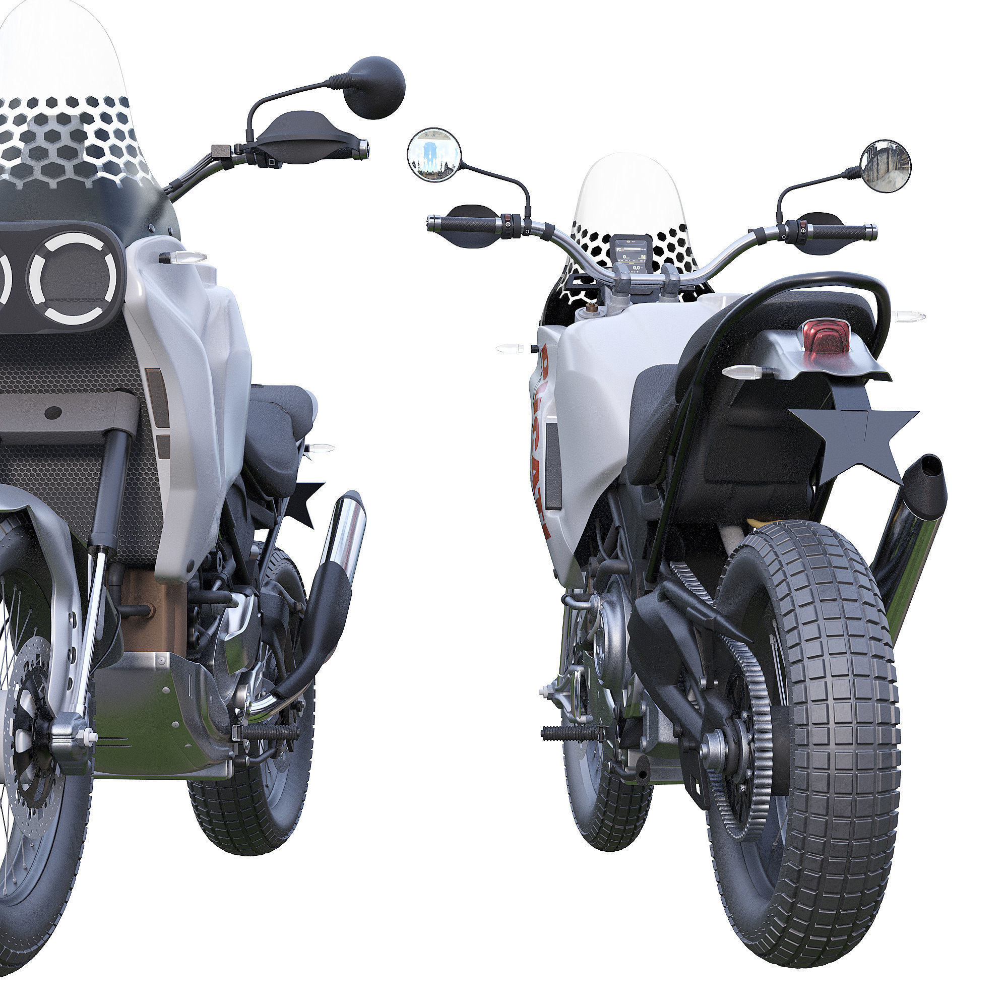 Dugatti motorcycle 3D model_4