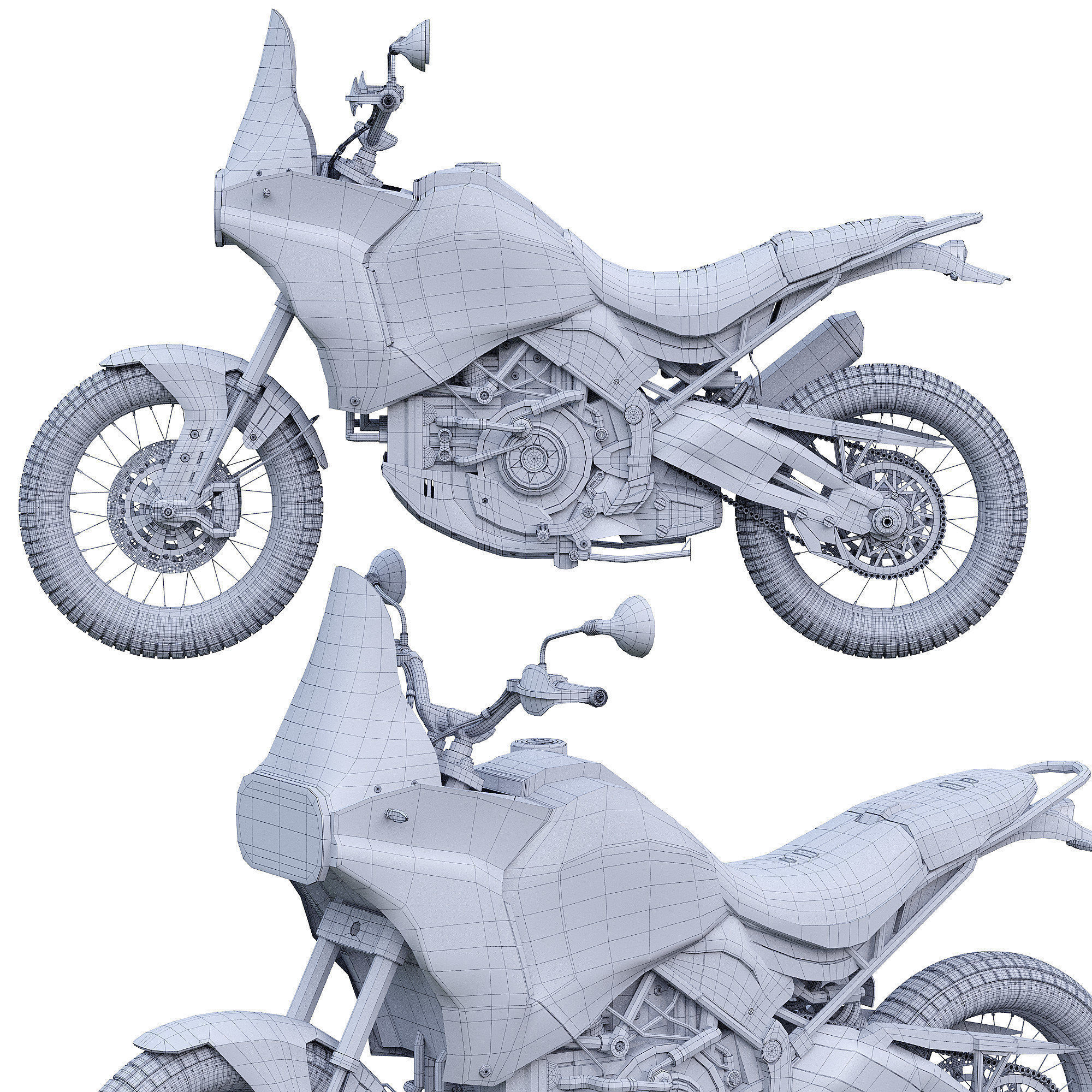 Dugatti motorcycle 3D model_5