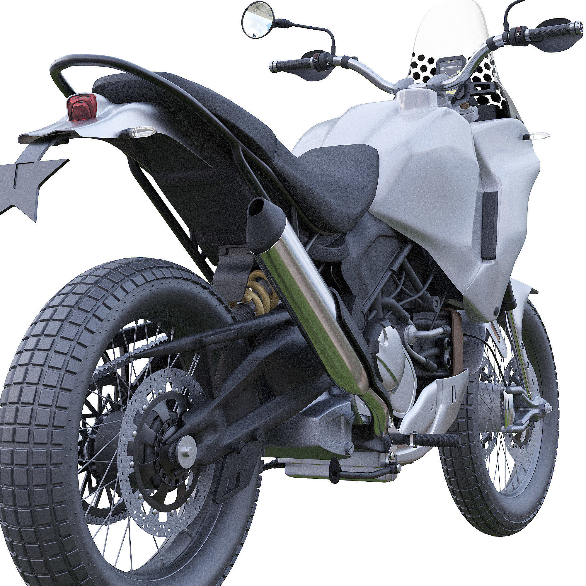 Dugatti motorcycle 3D model_2