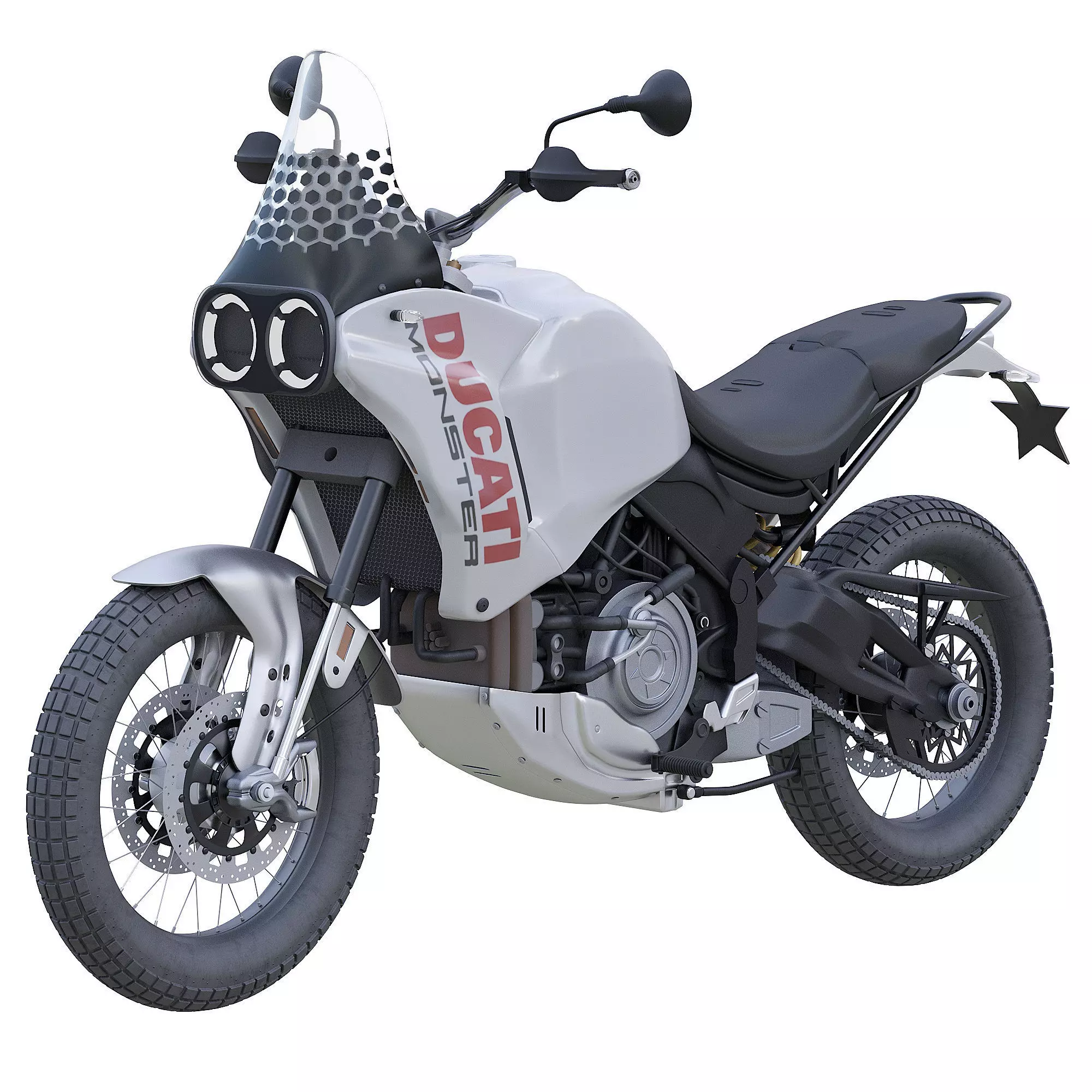 Dugatti motorcycle 3D model_0