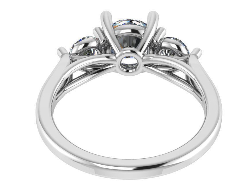 3-Stone Diamond ring 2534 3D print model 3D print model_3