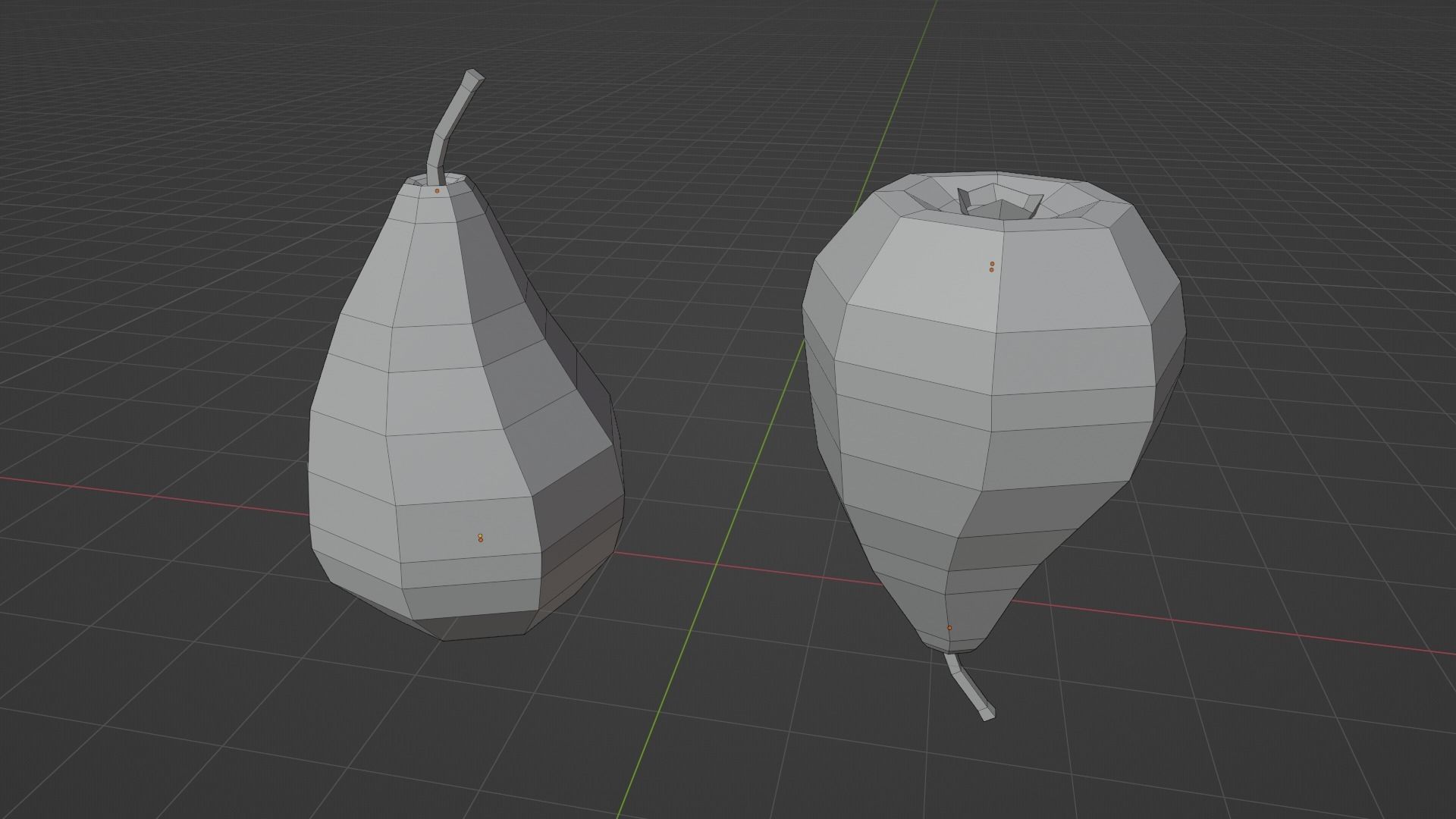 pack of low poly fruits 3D model_9