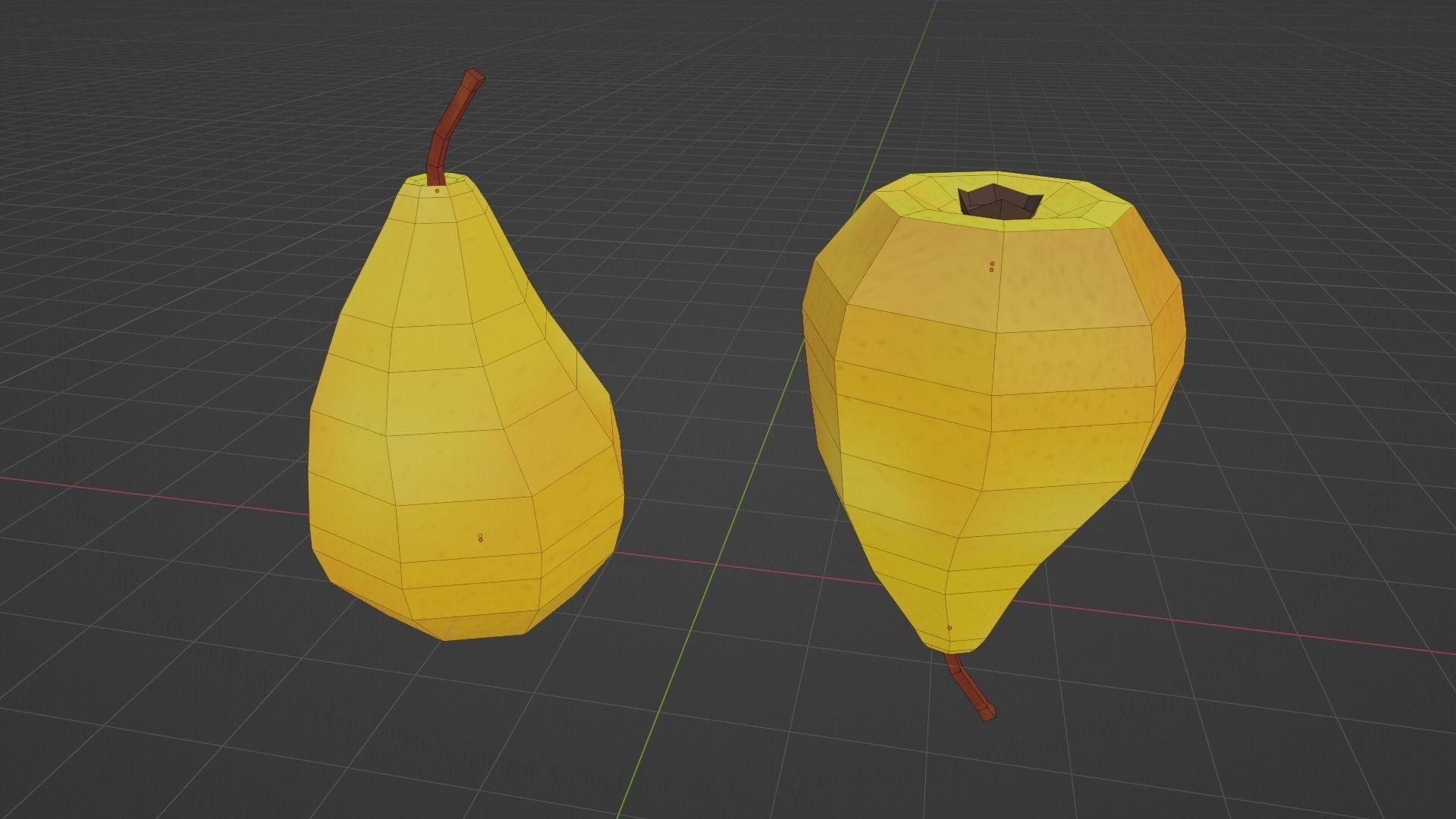 pack of low poly fruits 3D model_8
