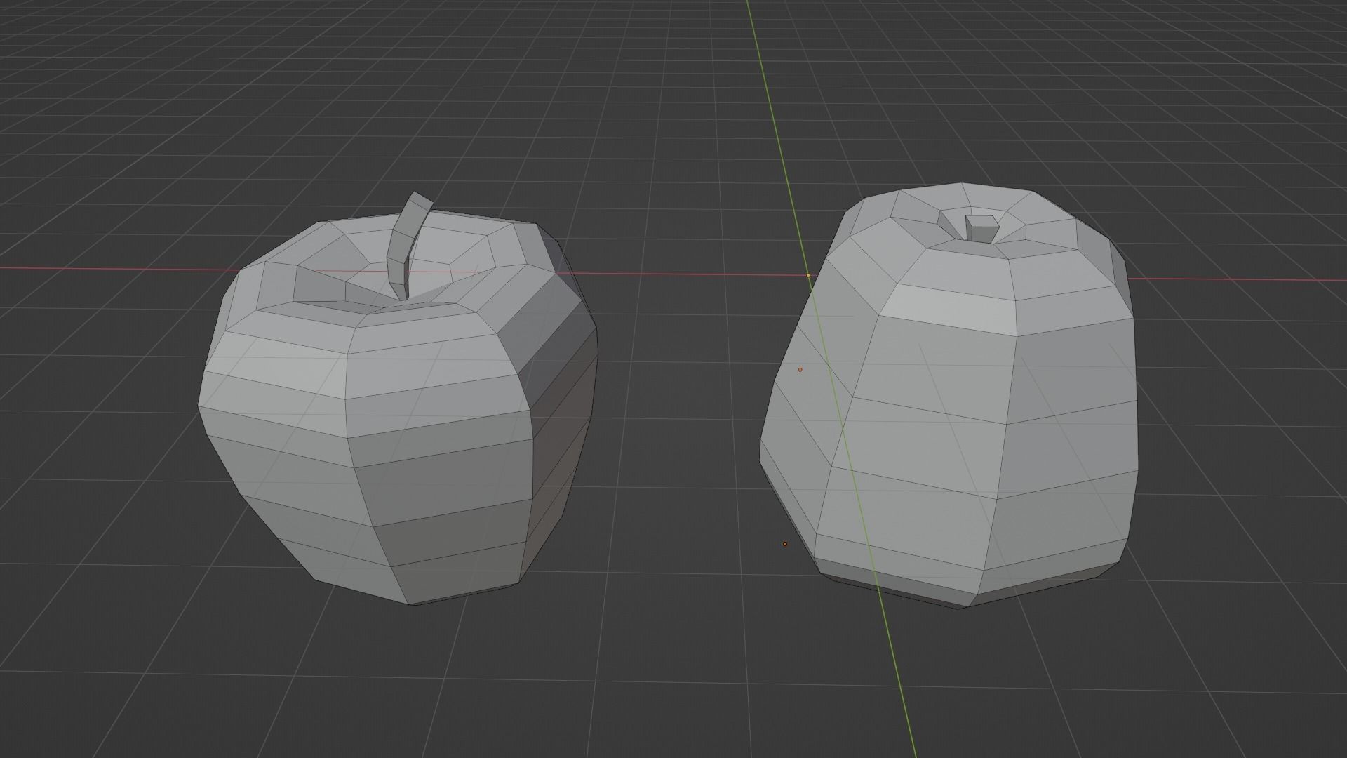 pack of low poly fruits 3D model_5