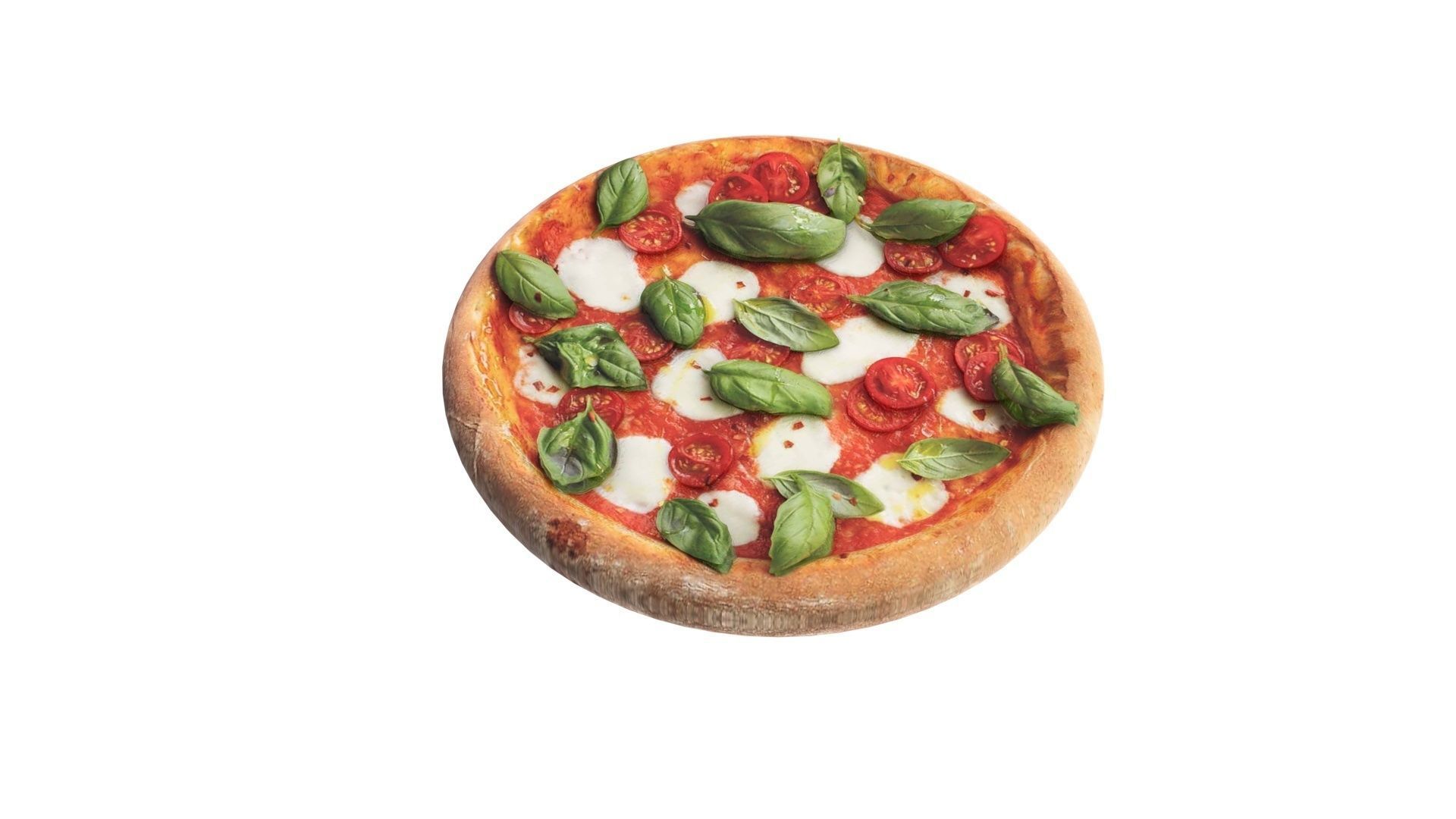 Margherita Pizza 3D model_10