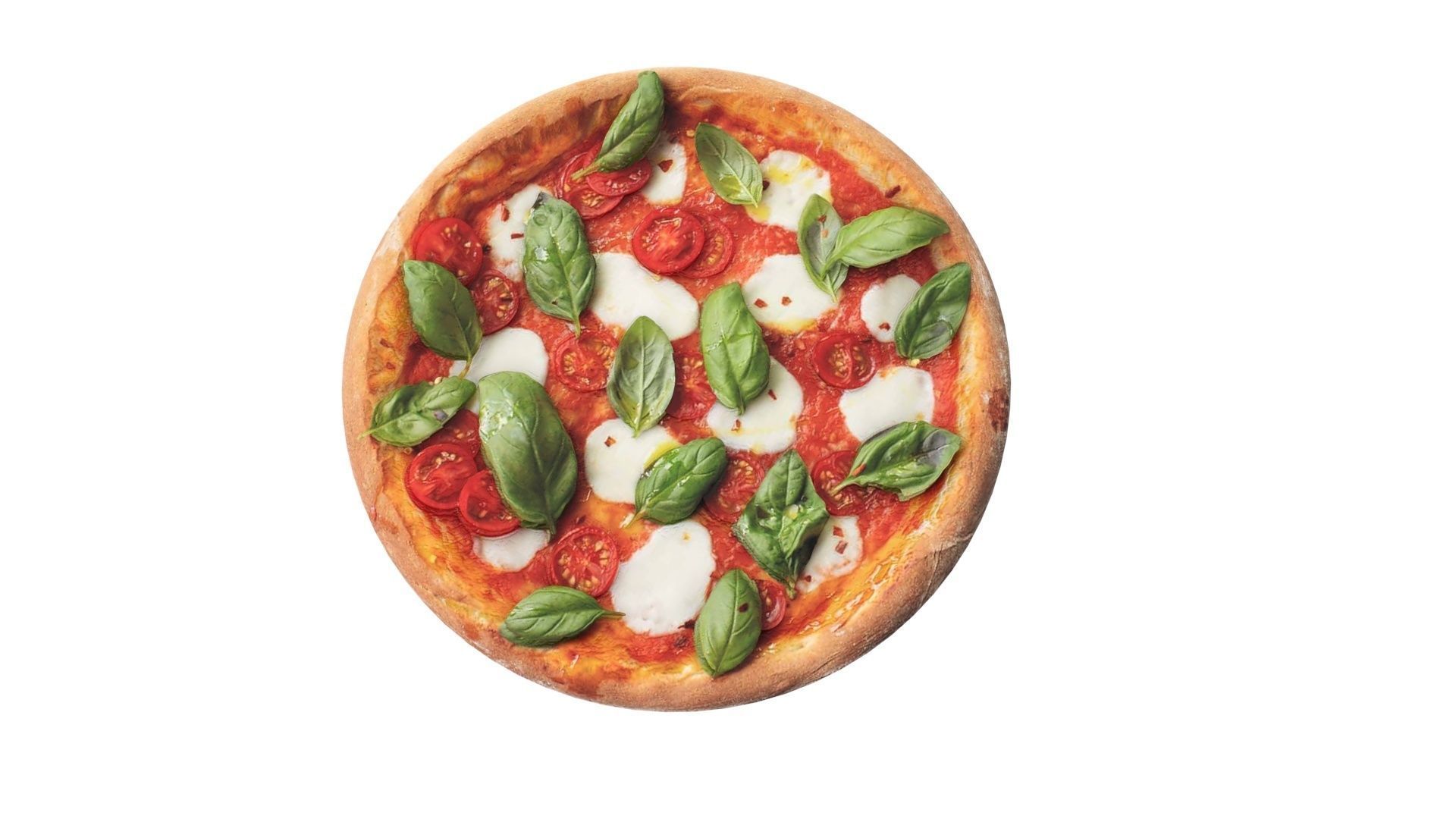 Margherita Pizza 3D model_9
