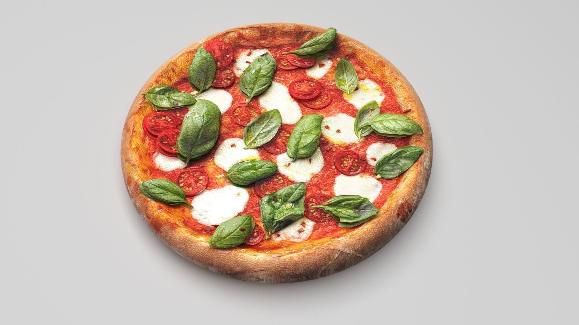 Margherita Pizza 3D model_1