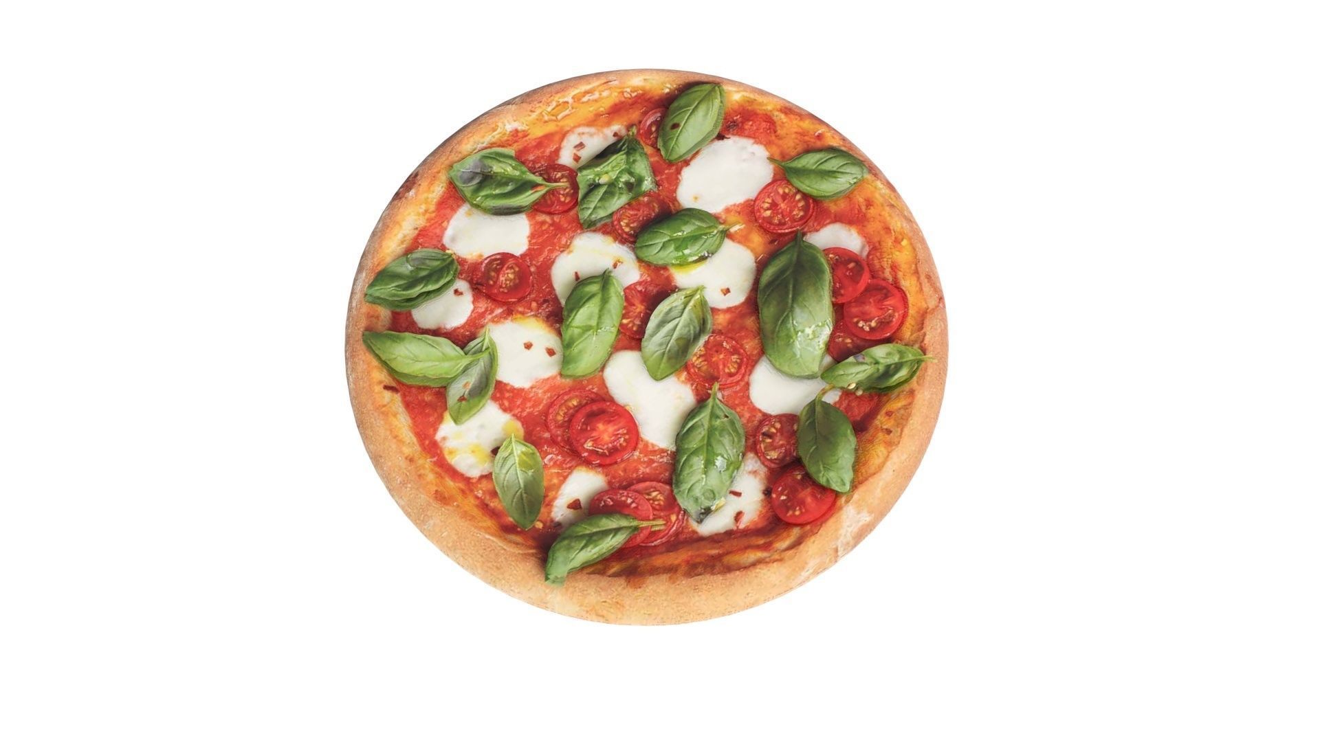 Margherita Pizza 3D model_11