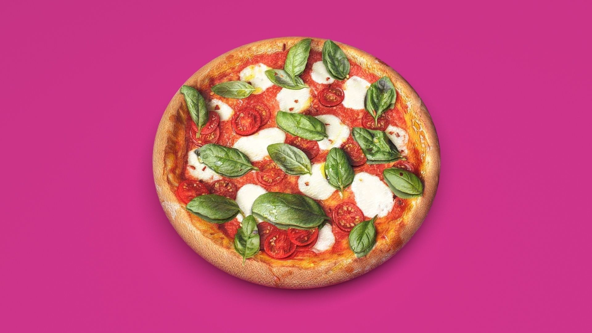 Margherita Pizza 3D model_6