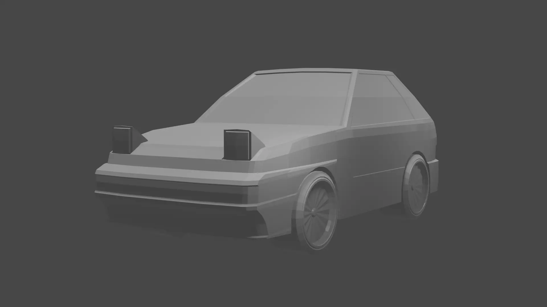 Low Poly Toyota ae86 Low-poly 3D model