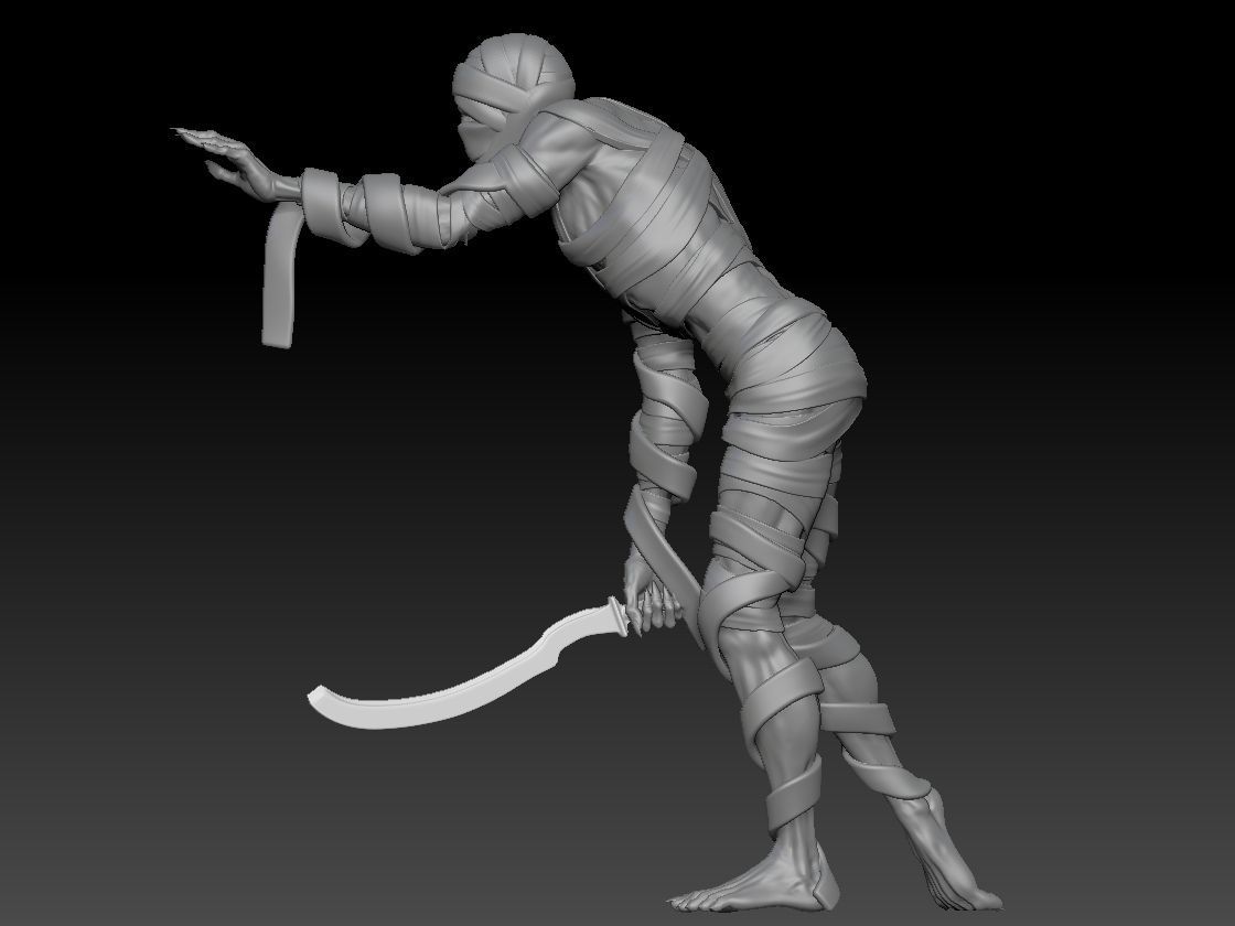 MUMMY HALLOWEEN 4 3D print model_1
