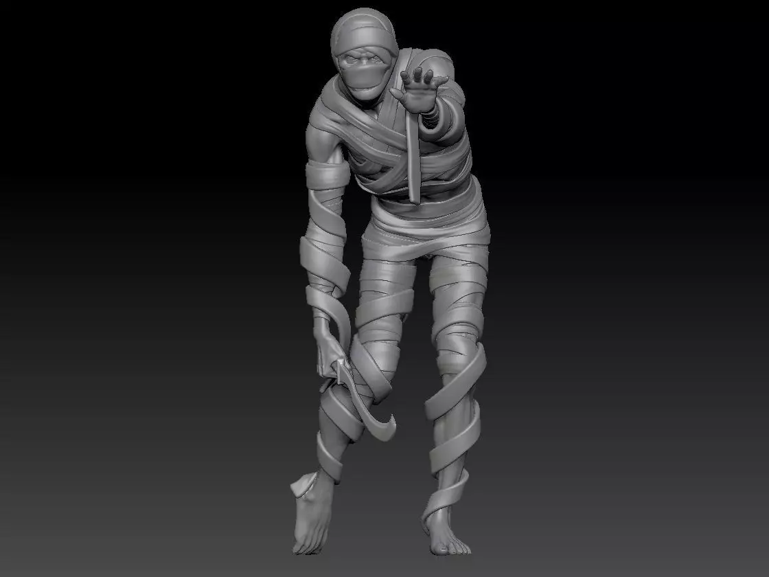 MUMMY HALLOWEEN 4 3D print model_0