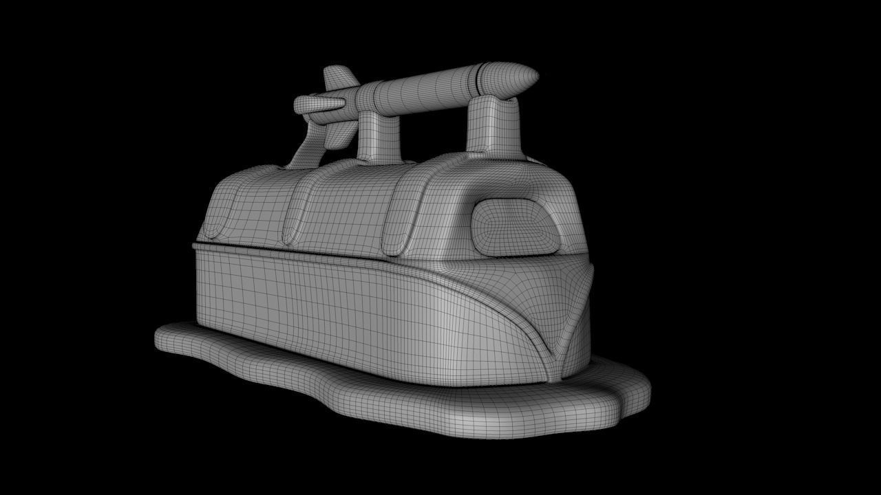 Armed SciFi VW Van 3D model_3