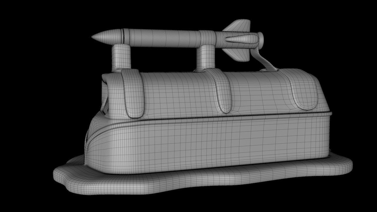 Armed SciFi VW Van 3D model_4