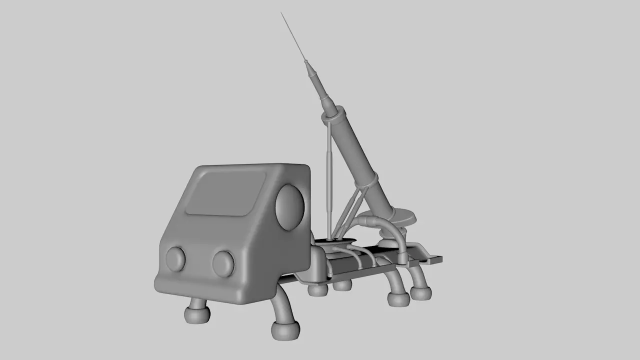 Vaccine Launcher Truck 3D model_0