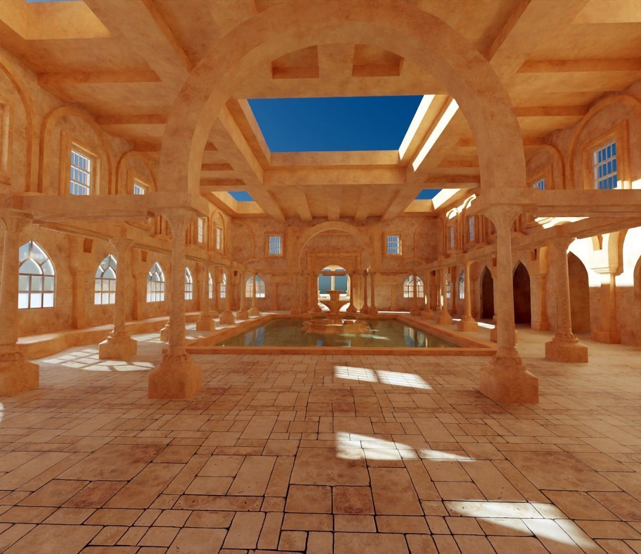 ancient bath 3D model_11