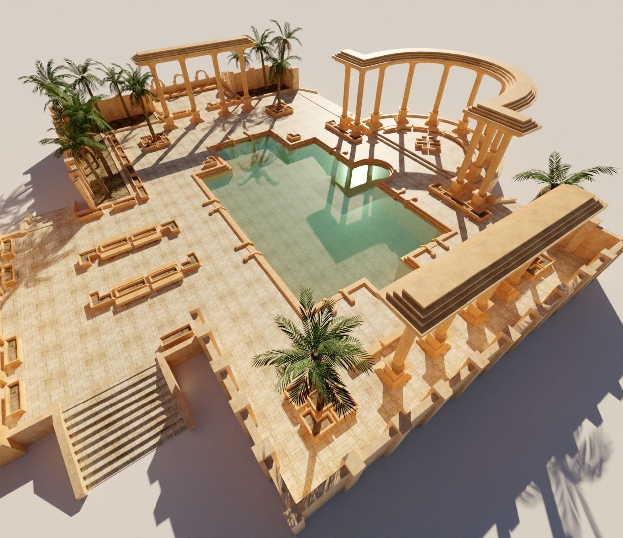 ancient bath 3D model_5