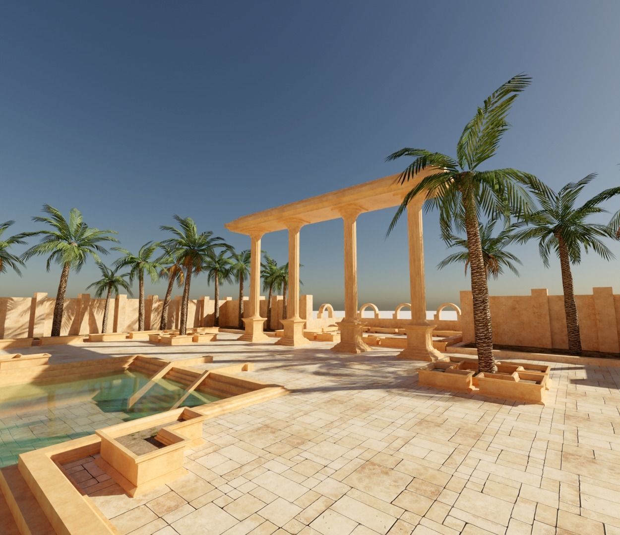 ancient bath 3D model_6