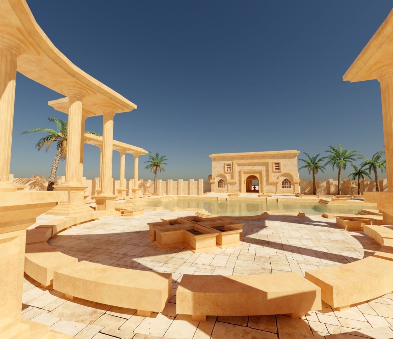 ancient bath 3D model_8