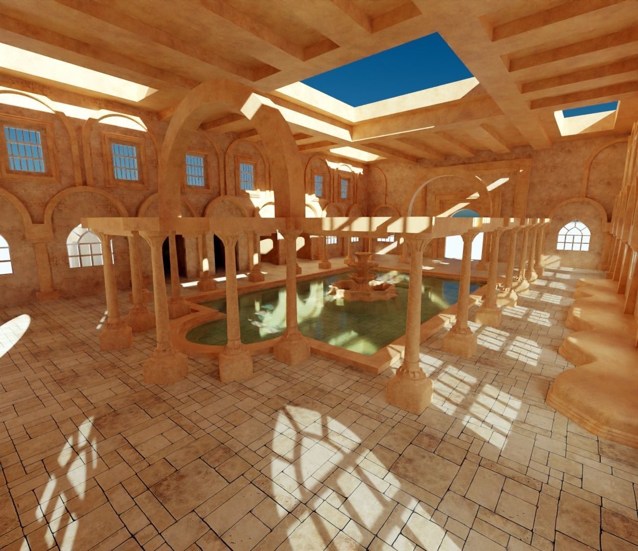 ancient bath 3D model_10