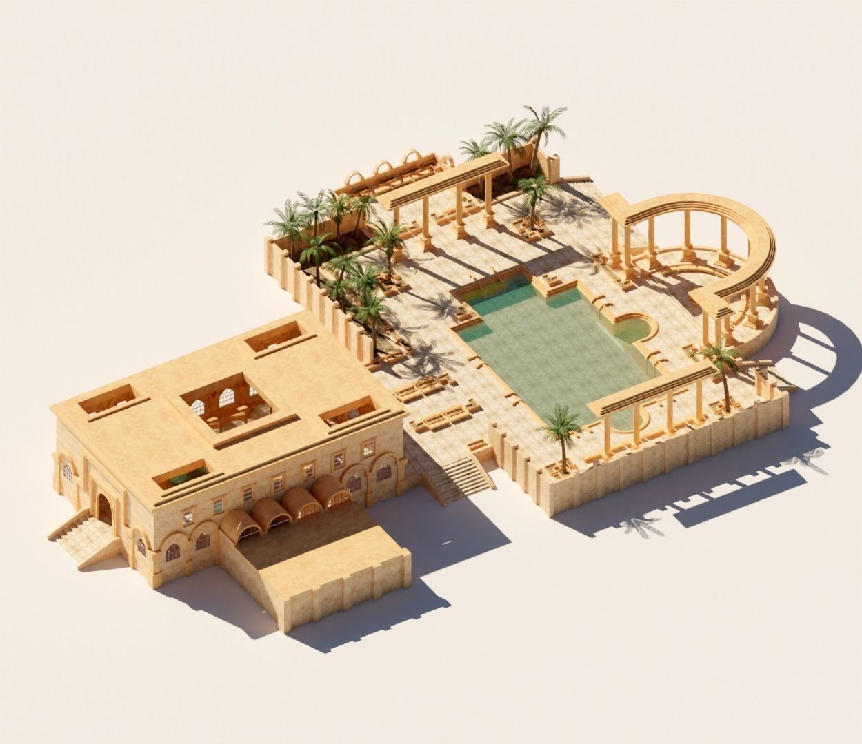 ancient bath 3D model_3