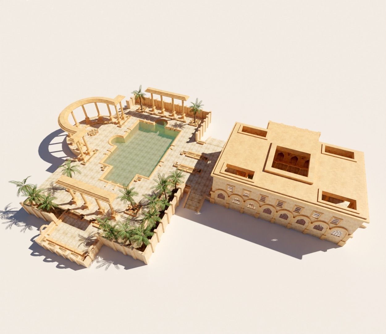 ancient bath 3D model_14