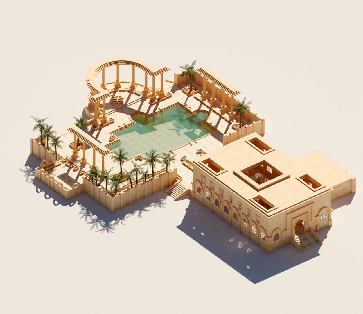 ancient bath 3D model_2