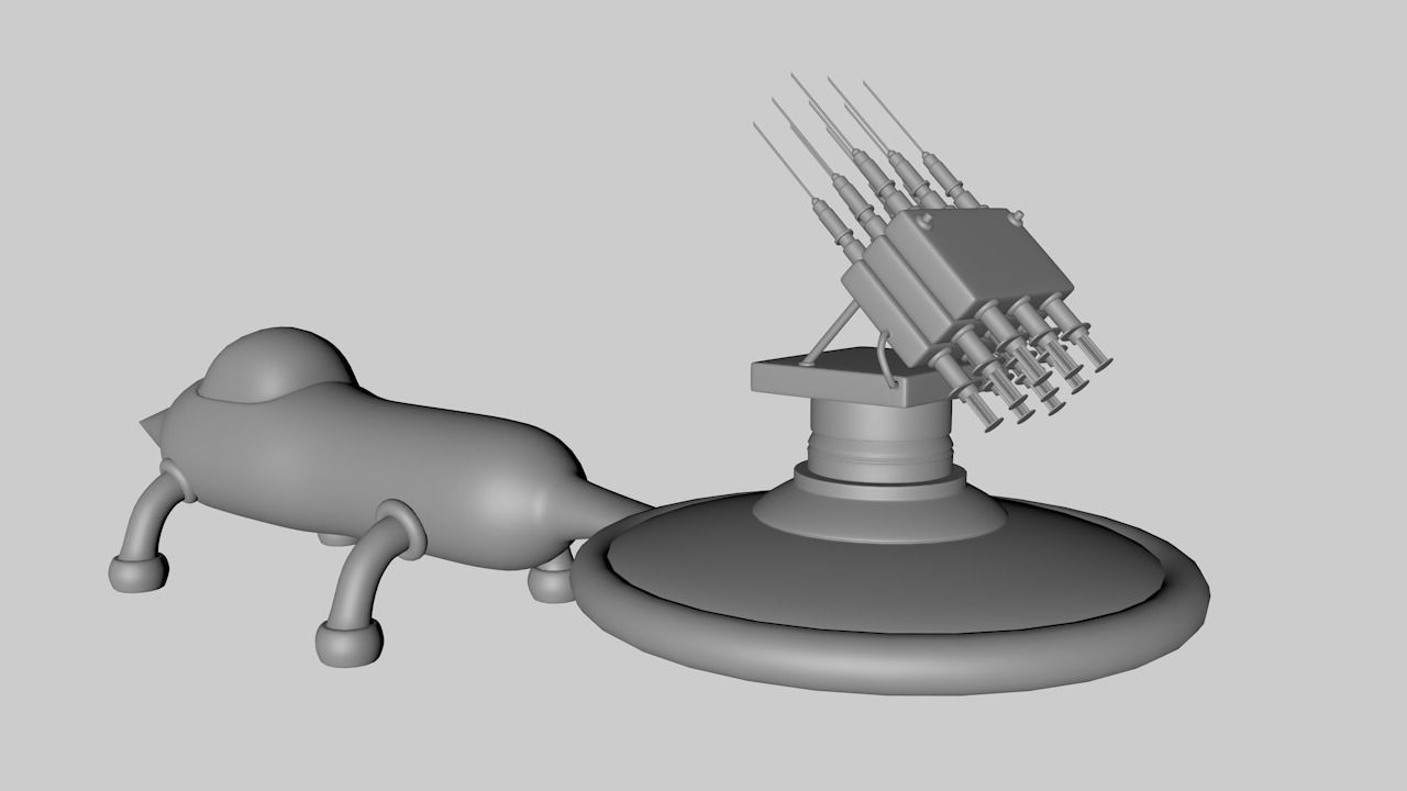 Scifi Vaccine Launcher 3D model_2