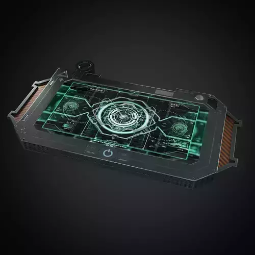 TP-14S78 futuristic tablet Low-poly 3D model