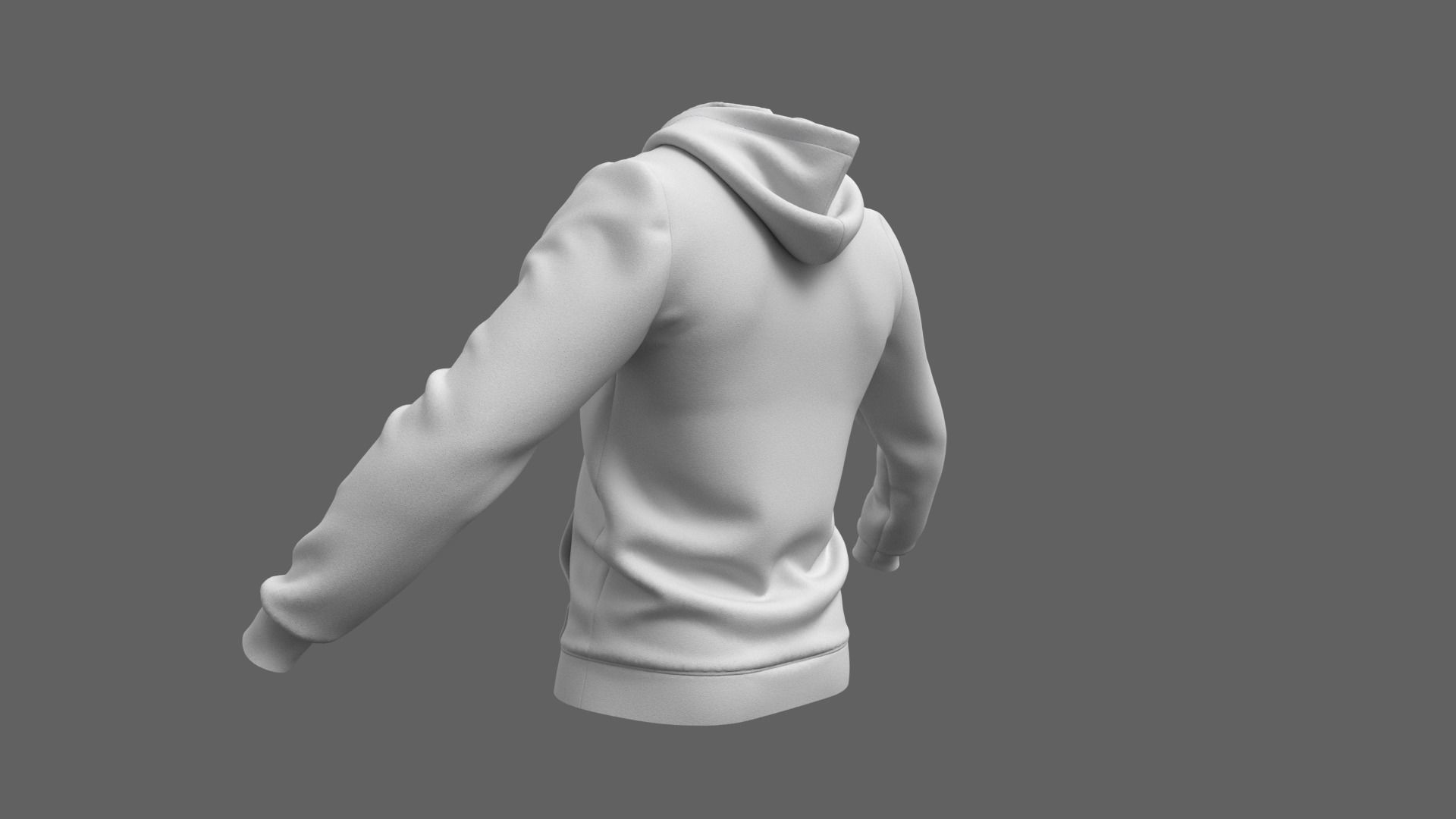 Hoodie - Marvelous Designer 3D model_11