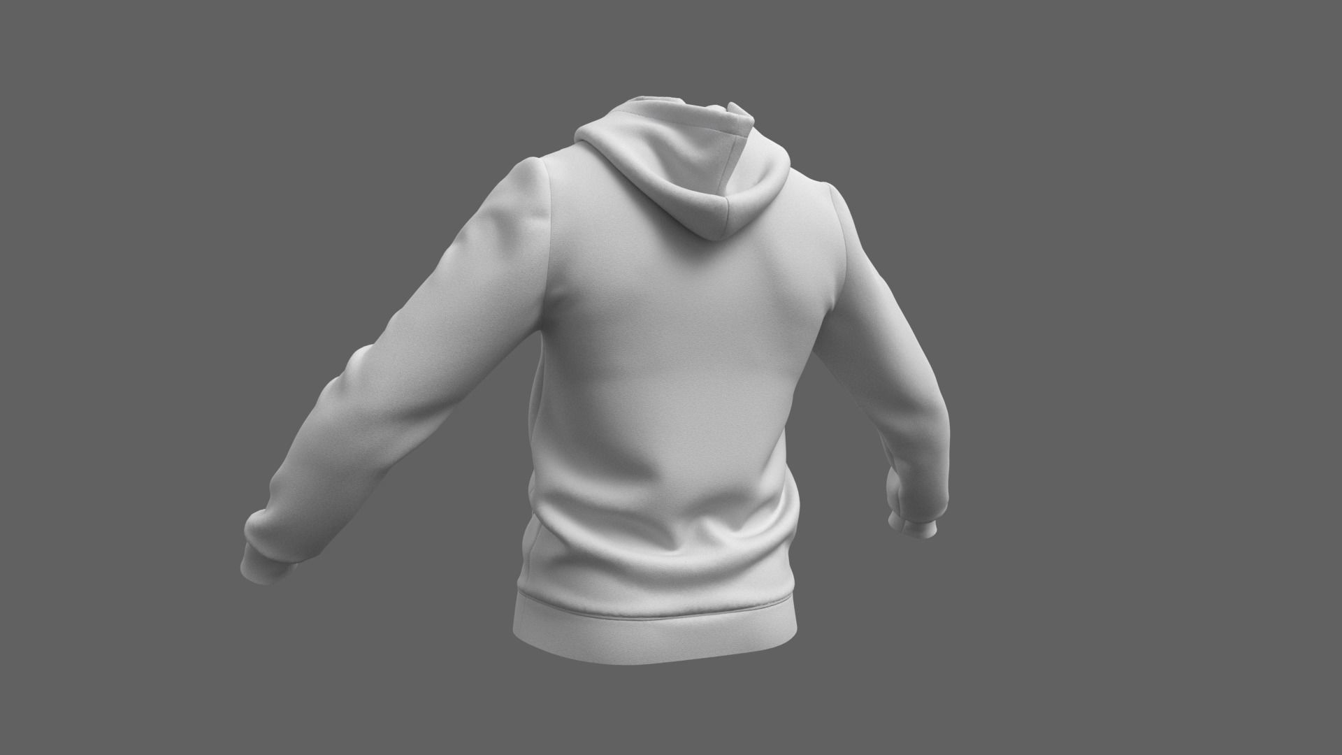 Hoodie - Marvelous Designer 3D model_10