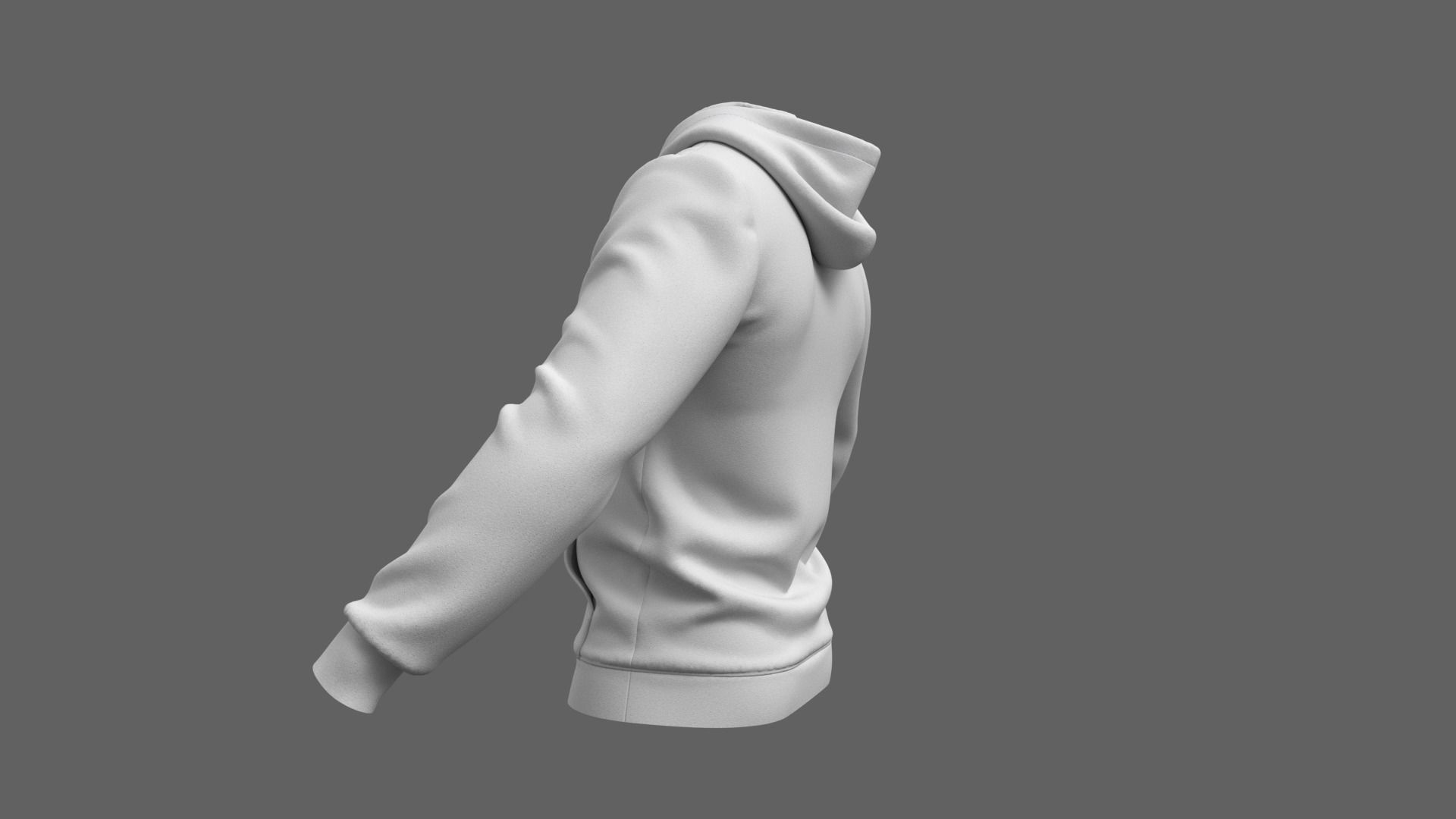 Hoodie - Marvelous Designer 3D model_12