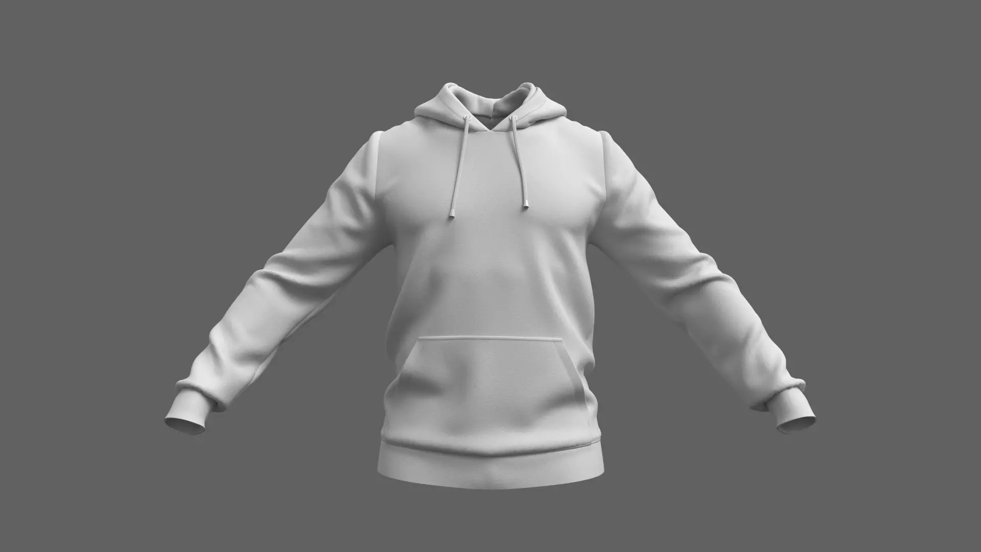 Hoodie - Marvelous Designer 3D model_0