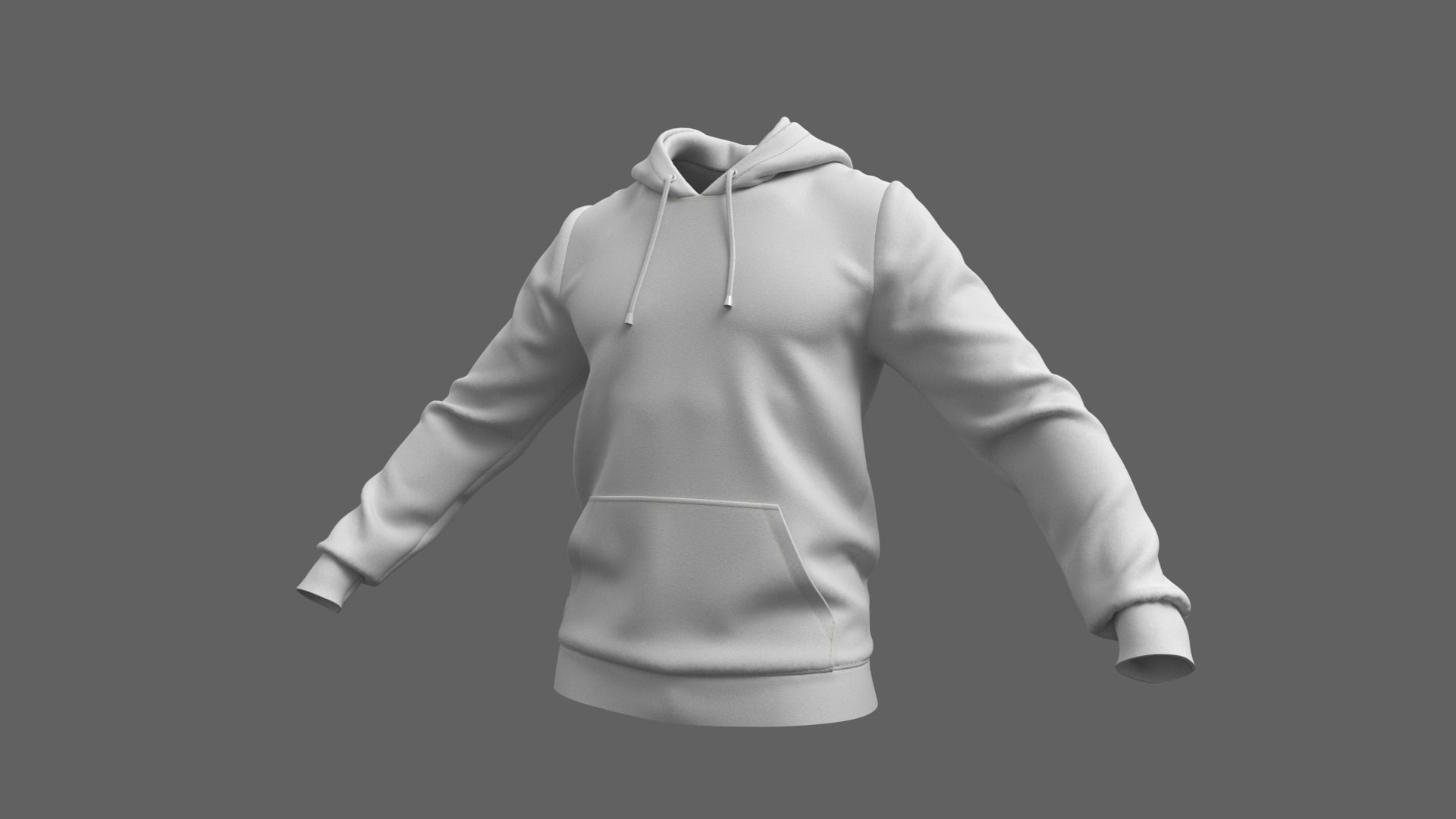 Hoodie - Marvelous Designer 3D model_16