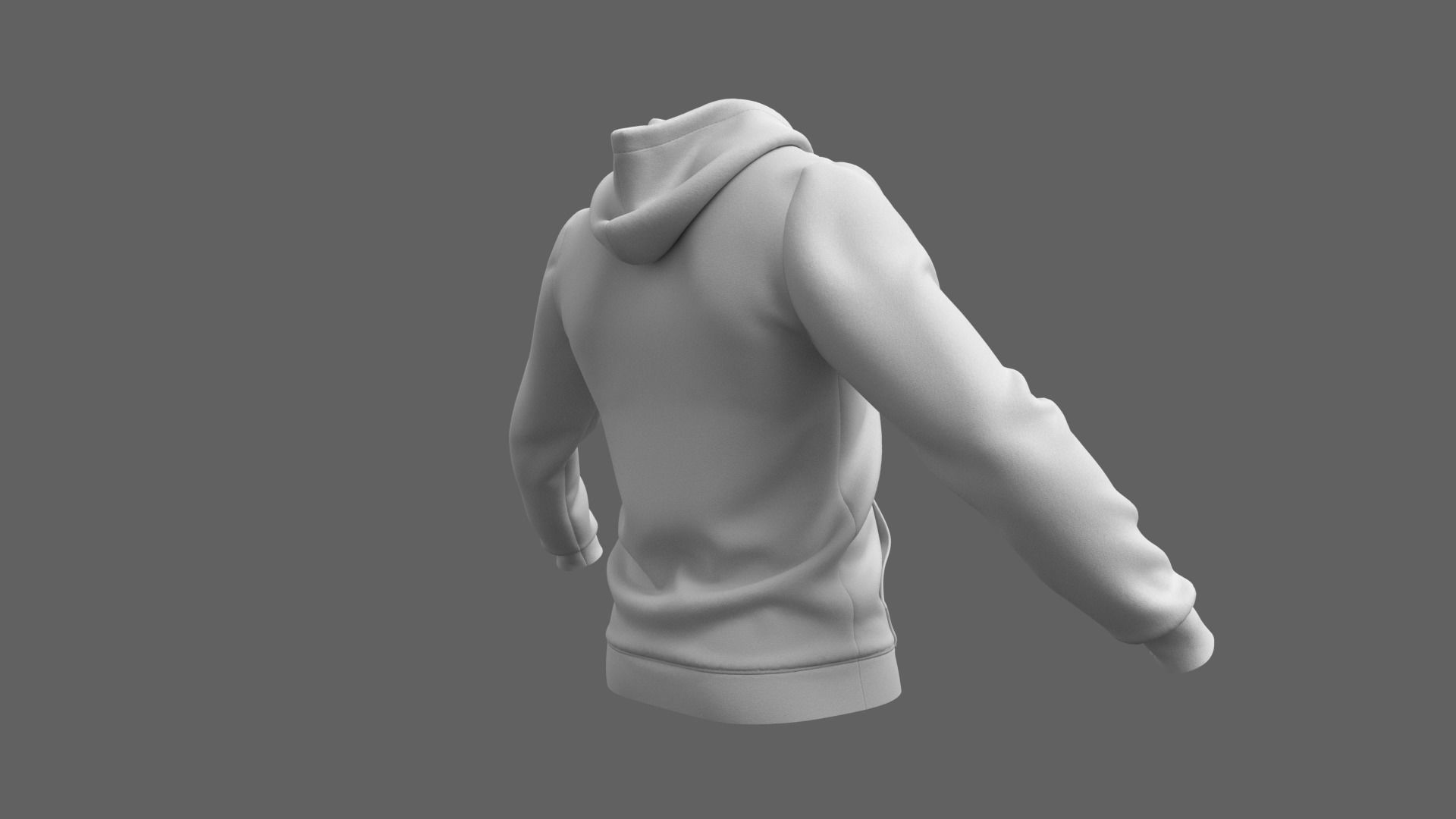Hoodie - Marvelous Designer 3D model_7