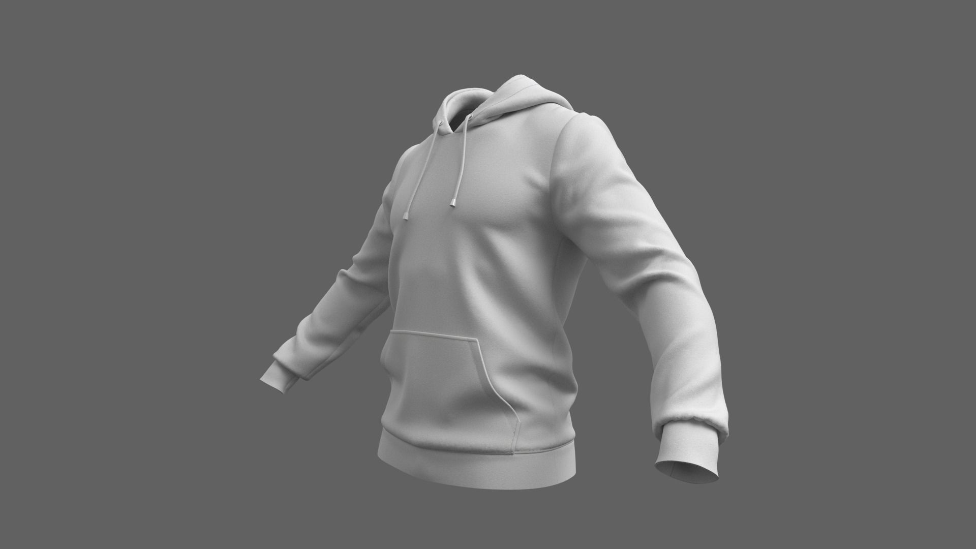 Hoodie - Marvelous Designer 3D model_15