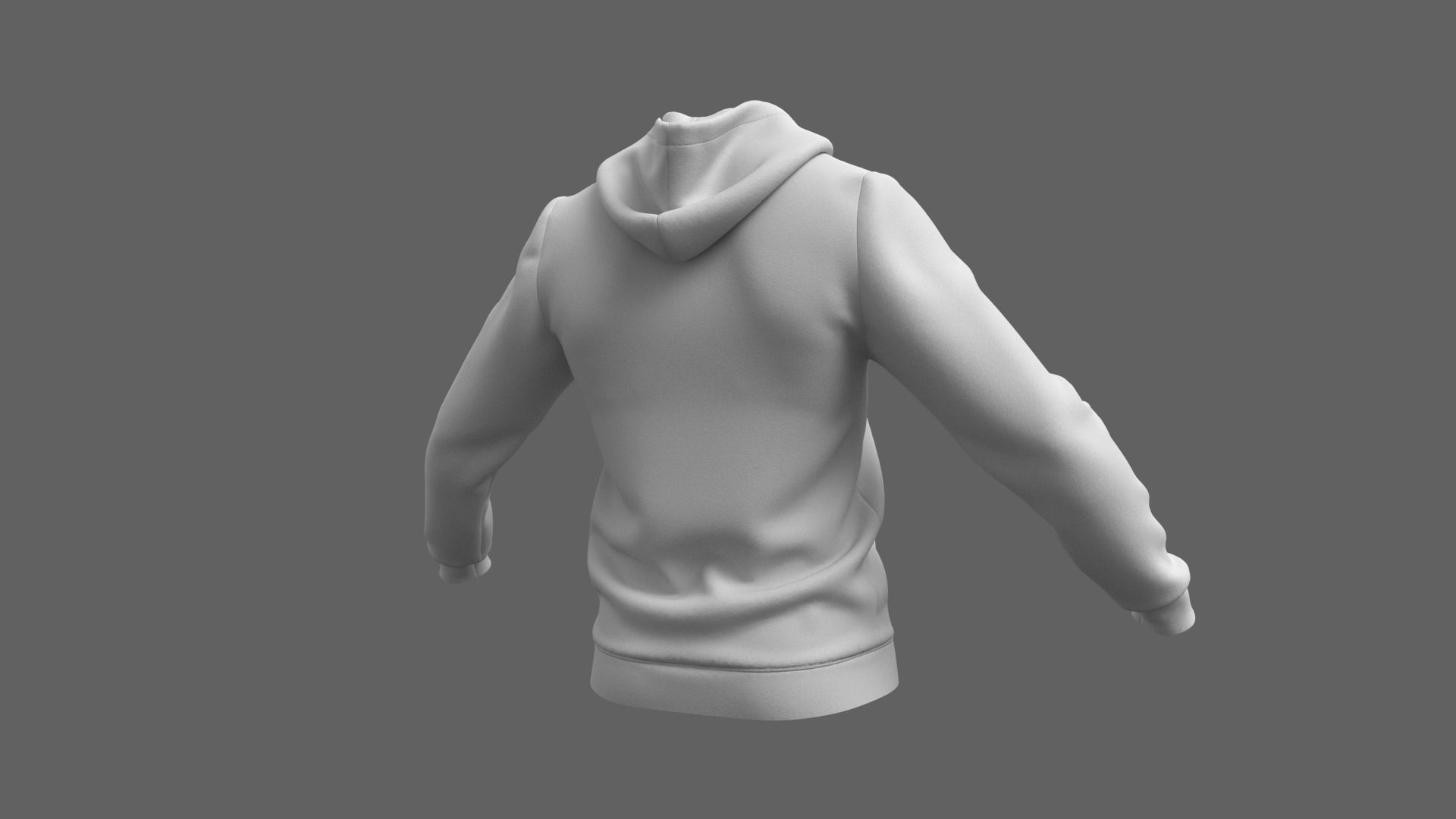 Hoodie - Marvelous Designer 3D model_8