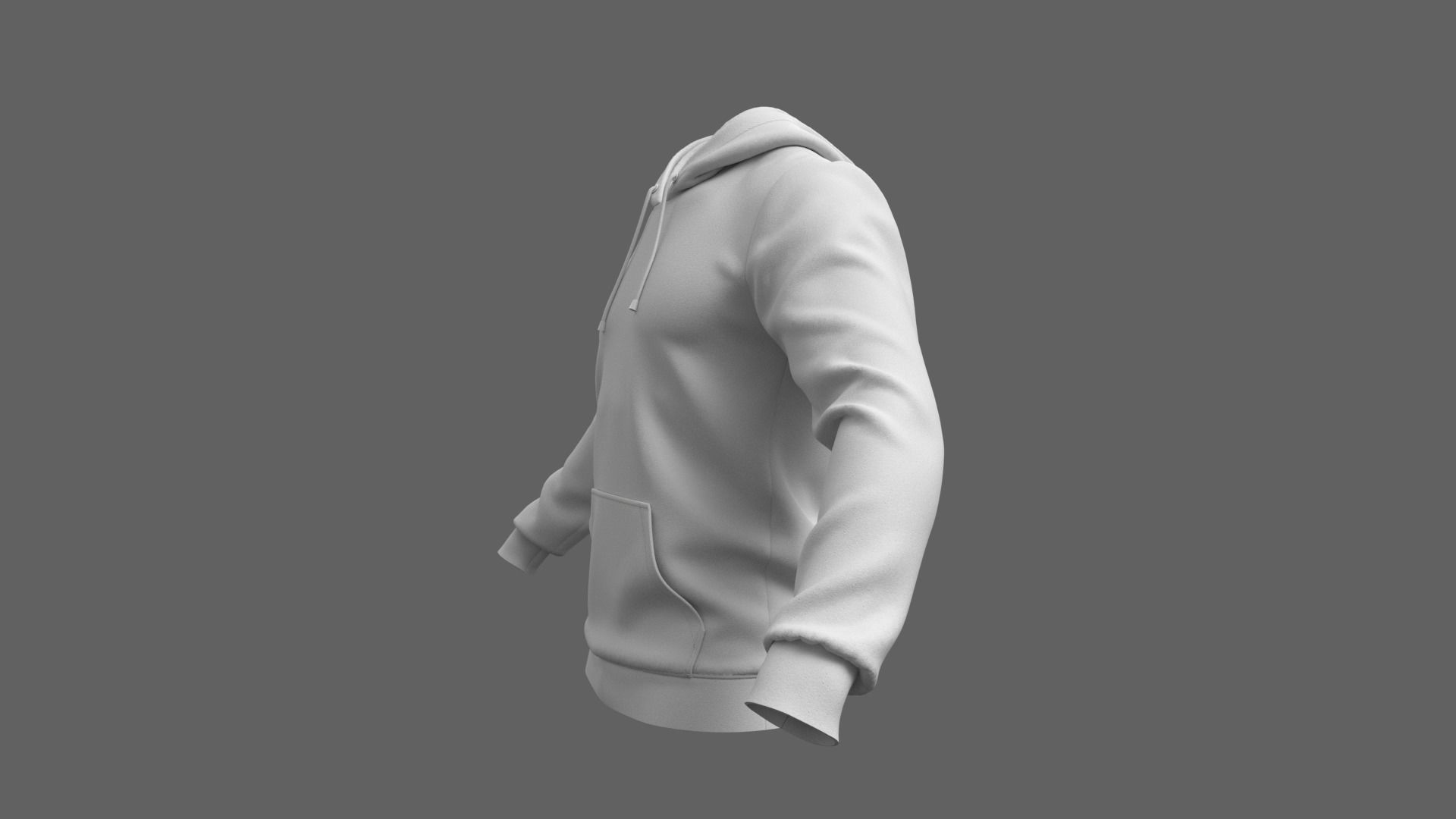Hoodie - Marvelous Designer 3D model_14