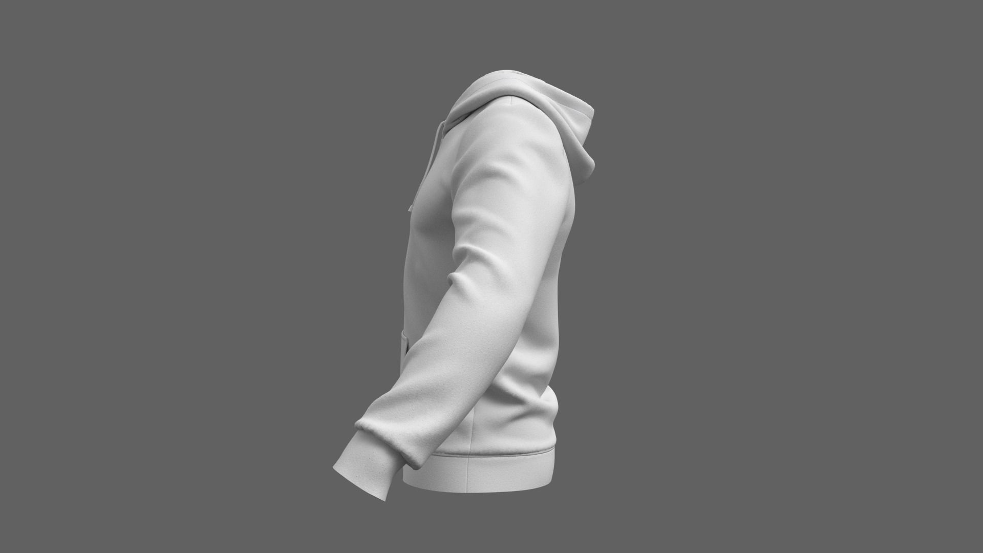 Hoodie - Marvelous Designer 3D model_13