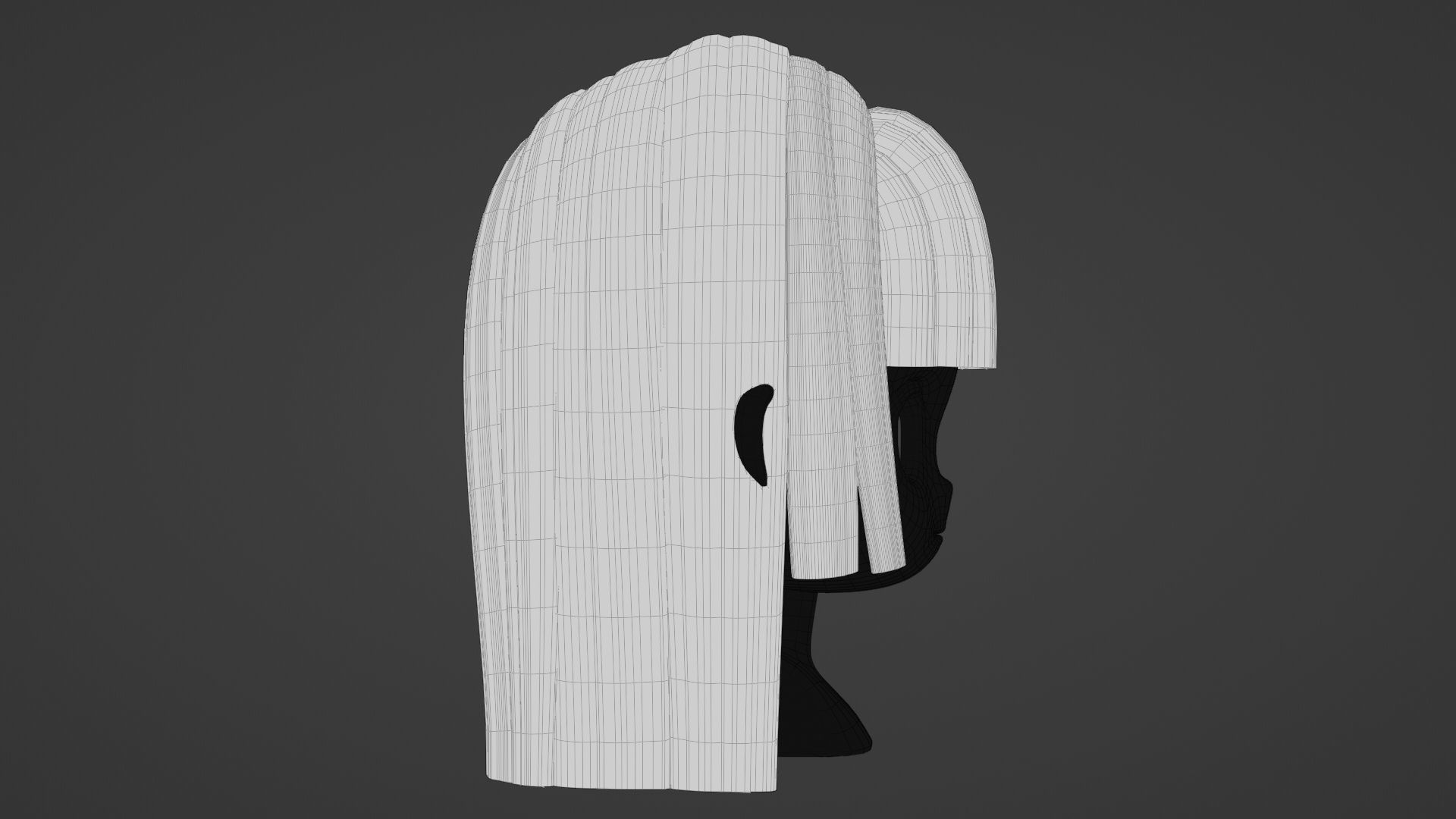 Chibi Female Hair Style 15 3D model_12