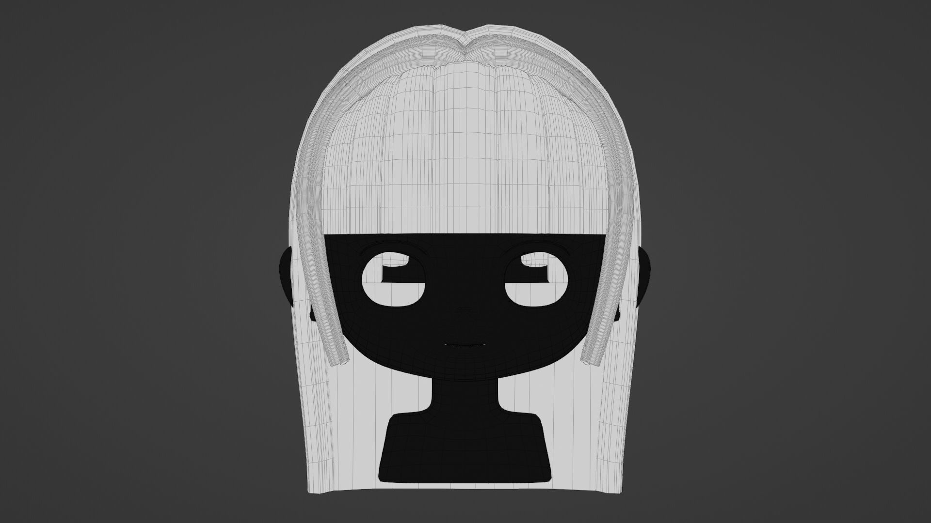 Chibi Female Hair Style 15 3D model_10